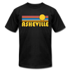 Asheville, North Carolina T-Shirt - Retro Sunrise Unisex Asheville T Shirt - black