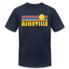 Asheville, North Carolina T-Shirt - Retro Sunrise Unisex Asheville T Shirt - navy