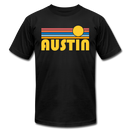 Austin, Texas T-Shirt - Retro Sunrise Unisex Austin T Shirt - black