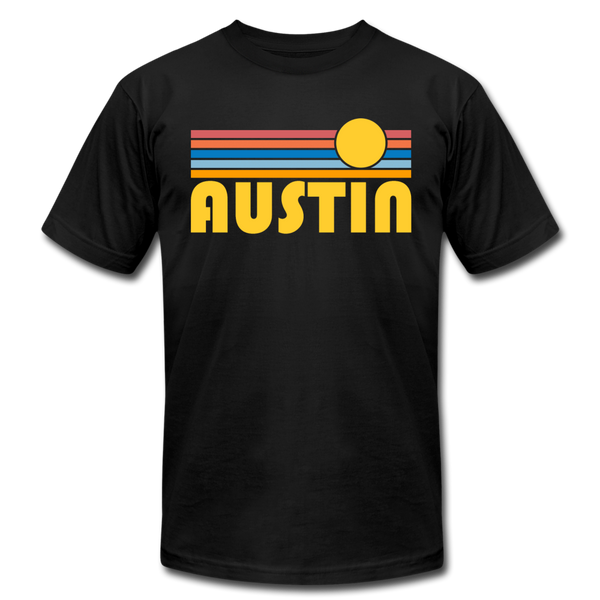 Austin, Texas T-Shirt - Retro Sunrise Unisex Austin T Shirt - black