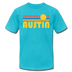 Austin, Texas T-Shirt - Retro Sunrise Unisex Austin T Shirt - turquoise