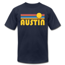 Austin, Texas T-Shirt - Retro Sunrise Unisex Austin T Shirt - navy