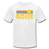 Boise, Idaho T-Shirt - Retro Sunrise Unisex Boise T Shirt - white