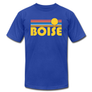Boise, Idaho T-Shirt - Retro Sunrise Unisex Boise T Shirt - royal blue