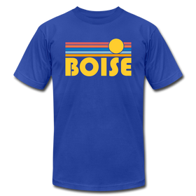 Boise, Idaho T-Shirt - Retro Sunrise Unisex Boise T Shirt - royal blue