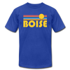 Boise, Idaho T-Shirt - Retro Sunrise Unisex Boise T Shirt - royal blue