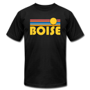 Boise, Idaho T-Shirt - Retro Sunrise Unisex Boise T Shirt - black