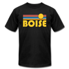 Boise, Idaho T-Shirt - Retro Sunrise Unisex Boise T Shirt - black
