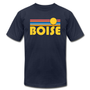 Boise, Idaho T-Shirt - Retro Sunrise Unisex Boise T Shirt - navy