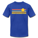 Breckenridge, Colorado T-Shirt - Retro Sunrise Unisex Breckenridge T Shirt - royal blue