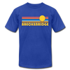 Breckenridge, Colorado T-Shirt - Retro Sunrise Unisex Breckenridge T Shirt - royal blue