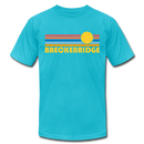 Breckenridge, Colorado T-Shirt - Retro Sunrise Unisex Breckenridge T Shirt - turquoise