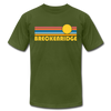 Breckenridge, Colorado T-Shirt - Retro Sunrise Unisex Breckenridge T Shirt - olive