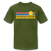 Breckenridge, Colorado T-Shirt - Retro Sunrise Unisex Breckenridge T Shirt - olive