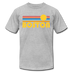 Boston, Massachusetts T-Shirt - Retro Sunrise Unisex Boston T Shirt - heather gray