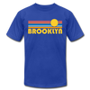 Brooklyn, New York T-Shirt - Retro Sunrise Unisex Brooklyn T Shirt - royal blue