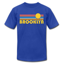 Brooklyn, New York T-Shirt - Retro Sunrise Unisex Brooklyn T Shirt - royal blue