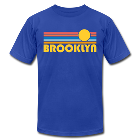 Brooklyn, New York T-Shirt - Retro Sunrise Unisex Brooklyn T Shirt - royal blue