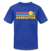 Charleston, South Carolina T-Shirt - Retro Sunrise Unisex Charleston T Shirt - royal blue