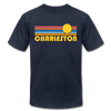 Charleston, South Carolina T-Shirt - Retro Sunrise Unisex Charleston T Shirt - navy
