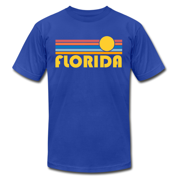 Florida T-Shirt - Retro Sunrise Unisex Florida T Shirt - royal blue