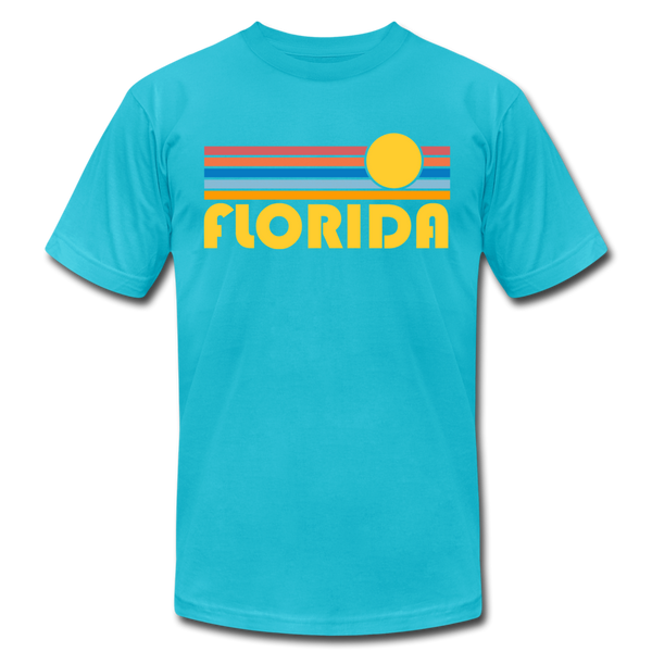 Florida T-Shirt - Retro Sunrise Unisex Florida T Shirt - turquoise