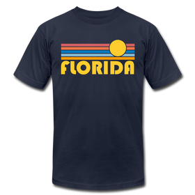 Florida T-Shirt - Retro Sunrise Unisex Florida T Shirt - navy