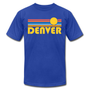 Denver, Colorado T-Shirt - Retro Sunrise Unisex Denver T Shirt - royal blue