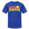Denver, Colorado T-Shirt - Retro Sunrise Unisex Denver T Shirt - royal blue