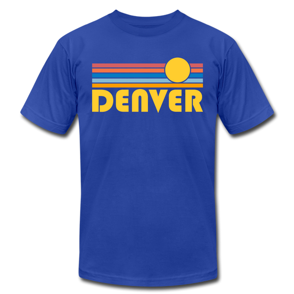 Denver, Colorado T-Shirt - Retro Sunrise Unisex Denver T Shirt - royal blue