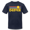Denver, Colorado T-Shirt - Retro Sunrise Unisex Denver T Shirt - navy