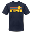 Denver, Colorado T-Shirt - Retro Sunrise Unisex Denver T Shirt - navy