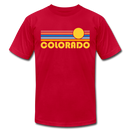 Colorado T-Shirt - Retro Sunrise Unisex Colorado T Shirt - red