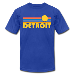 Detroit, Michigan T-Shirt - Retro Sunrise Unisex Detroit T Shirt
