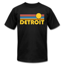 Detroit, Michigan T-Shirt - Retro Sunrise Unisex Detroit T Shirt - black