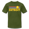 Detroit, Michigan T-Shirt - Retro Sunrise Unisex Detroit T Shirt