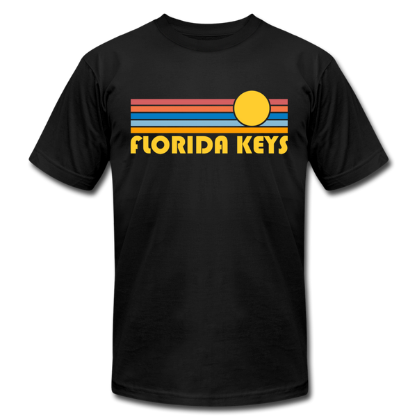 Florida Keys, Florida T-Shirt - Retro Sunrise Unisex Florida Keys T Shirt - black
