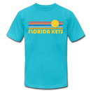 Florida Keys, Florida T-Shirt - Retro Sunrise Unisex Florida Keys T Shirt - turquoise