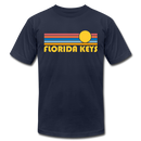 Florida Keys, Florida T-Shirt - Retro Sunrise Unisex Florida Keys T Shirt - navy