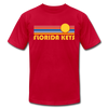 Florida Keys, Florida T-Shirt - Retro Sunrise Unisex Florida Keys T Shirt - red