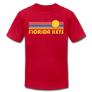 Florida Keys, Florida T-Shirt - Retro Sunrise Unisex Florida Keys T Shirt - red