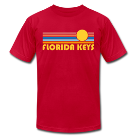 Florida Keys, Florida T-Shirt - Retro Sunrise Unisex Florida Keys T Shirt - red