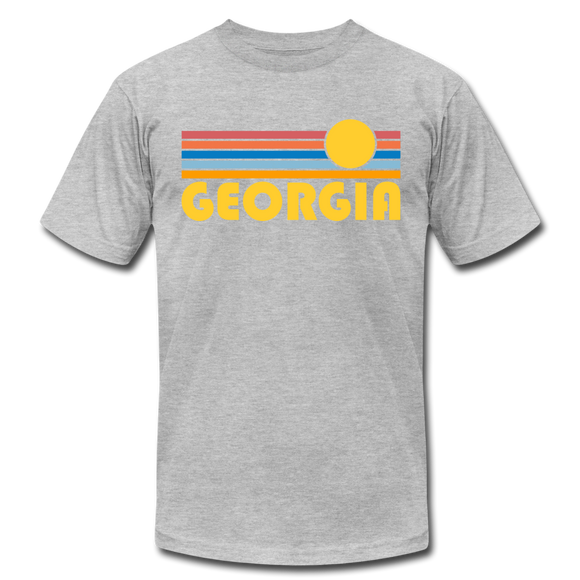 Georgia T-Shirt - Retro Sunrise Unisex Georgia T Shirt - heather gray