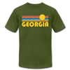 Georgia T-Shirt - Retro Sunrise Unisex Georgia T Shirt - olive