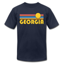 Georgia T-Shirt - Retro Sunrise Unisex Georgia T Shirt - navy