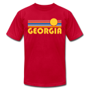 Georgia T-Shirt - Retro Sunrise Unisex Georgia T Shirt - red