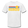 Illinois T-Shirt - Retro Sunrise Unisex Illinois T Shirt - white