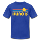 Illinois T-Shirt - Retro Sunrise Unisex Illinois T Shirt - royal blue