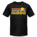 Illinois T-Shirt - Retro Sunrise Unisex Illinois T Shirt - black