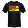 Illinois T-Shirt - Retro Sunrise Unisex Illinois T Shirt - black